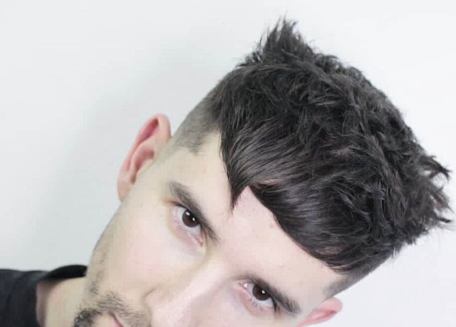 Trendy men's buzzcut hairstyle at Tamus salon, Dublin, County Dublin, IE.