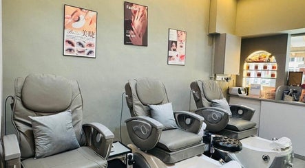 Comfortable pedicure chairs at Nail Lounge, Singapore, Singapore, SG, offering a serene spa experience.