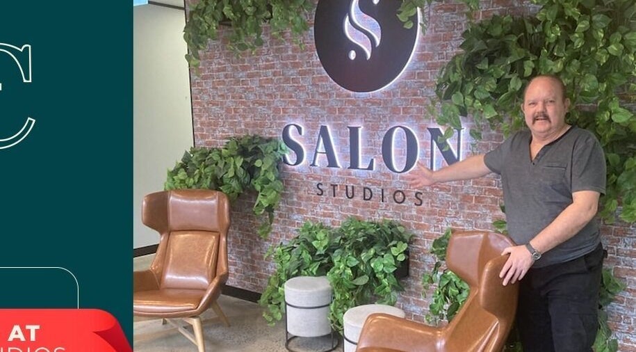 Interior of KC Hair by Kelvin of Canterbury, in Melbourne, Victoria, AU, featuring modern lounge area decor.