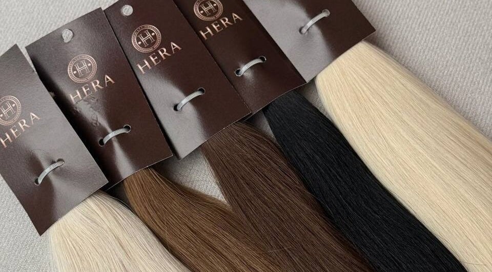 Hera Hair Extensions in various shades at Tallinn, Harju maakond, EE, showcasing premium quality hair.