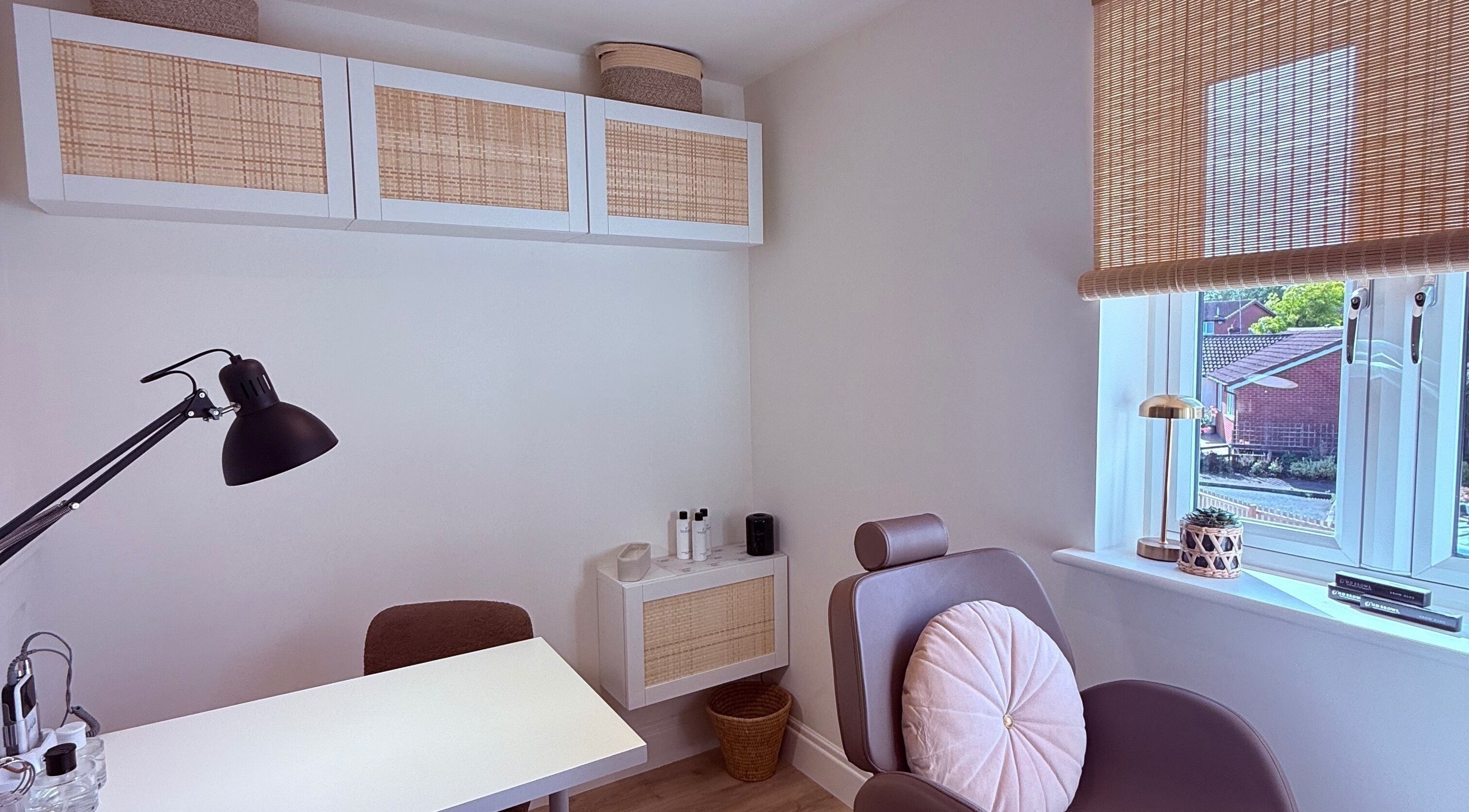 Cozy therapy space at By Carmen Rosa in Broughton Astley, England, GB with natural decor.