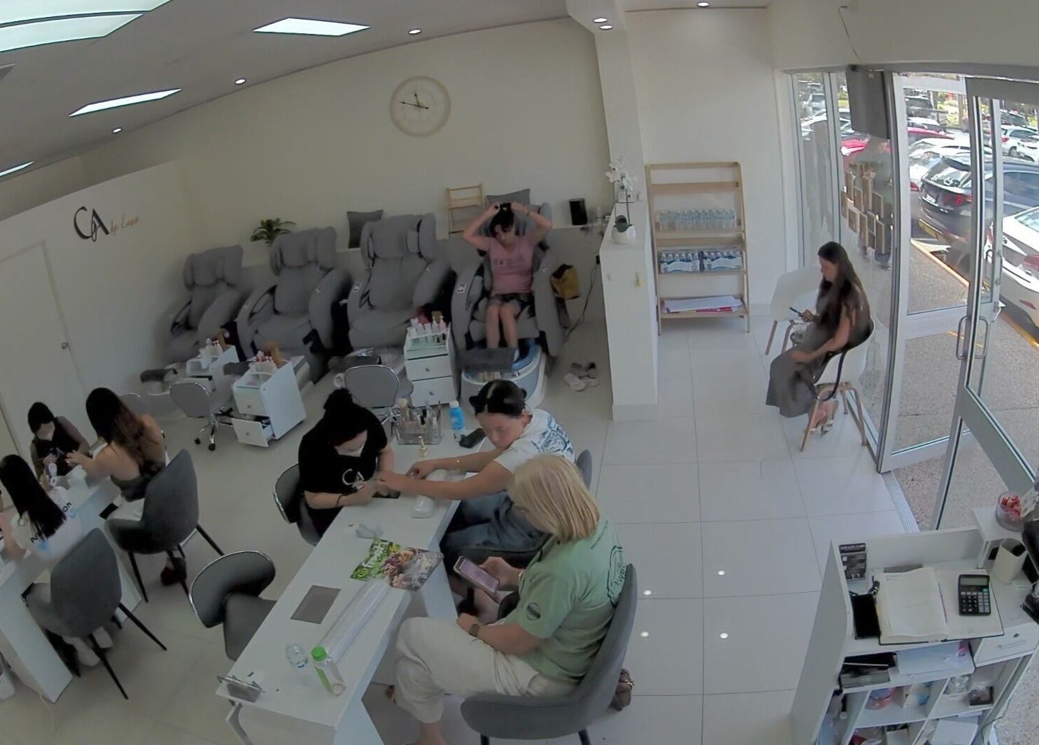 Inside CA de Luxe Nails, Oxenford, Queensland, AU, showcasing a spacious and stylish nail lounge.