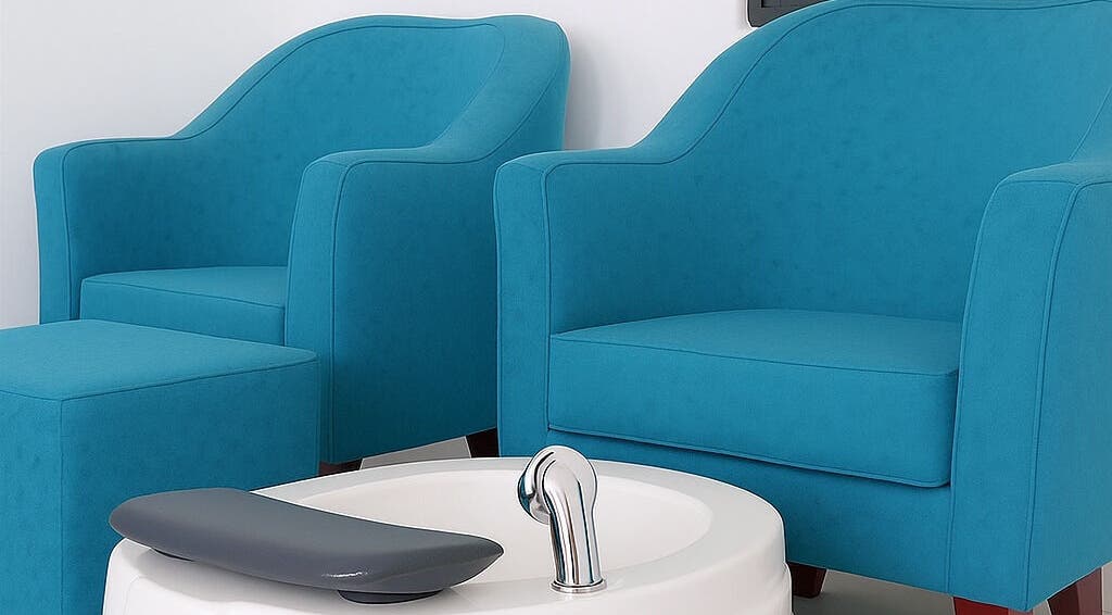 Blue spa chairs at J&M SPA KENYA in Mombasa, Mombasa County, KE offering a relaxing atmosphere.