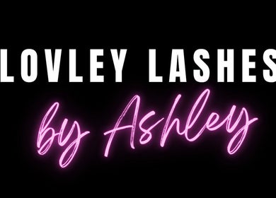 Lovely Lashes and Brows by Ashley neon signage with pink glitter border, Prince Albert, Saskatchewan, CA.
