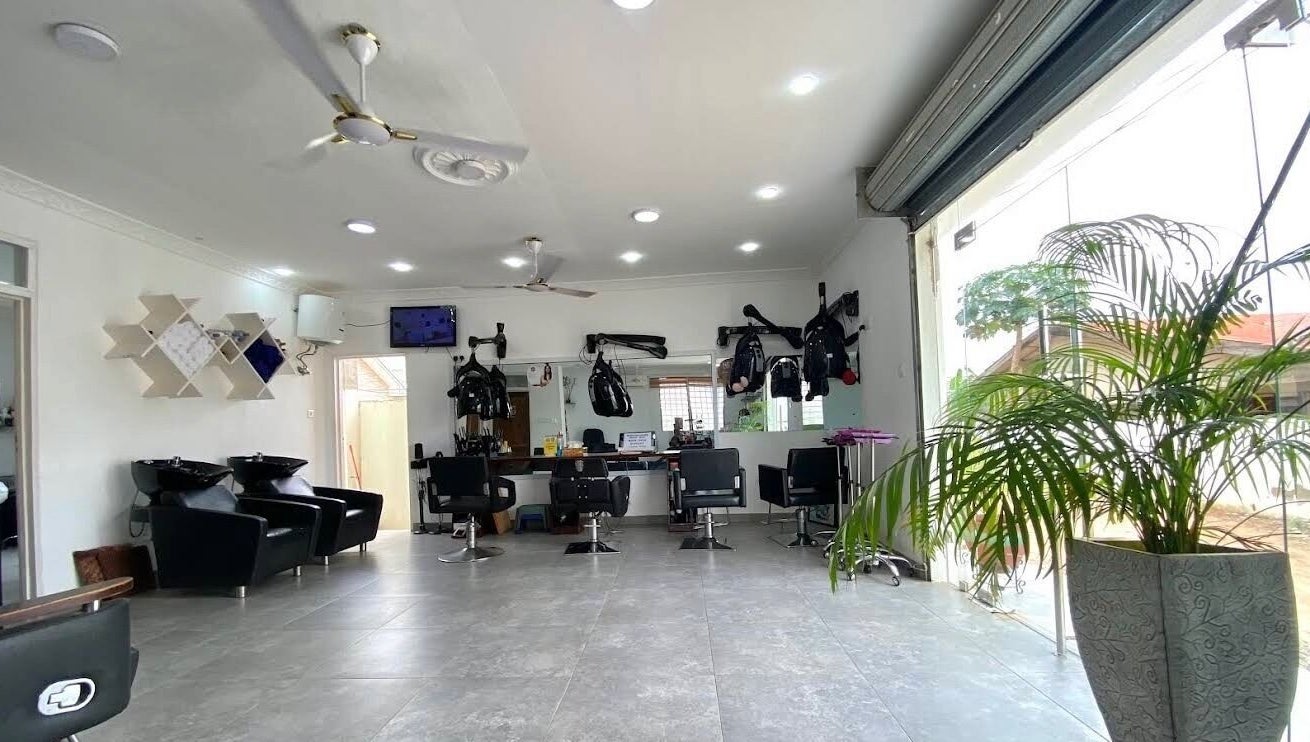 Modern interior of Charisma Salon and Spa, Adenta Municipality, Greater Accra Region, GH, with stylish decor.