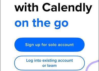 Calendly app login screen displayed for sign up at Sara Salon, Tel Aviv-yafo, Tel Aviv District, IL.