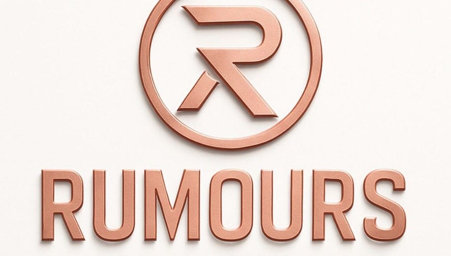 Rumours Aesthetics logo in sleek metallic finish, Clonmel, County Tipperary, IE.