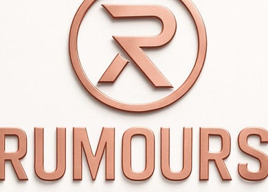 Rumours Aesthetics logo in sleek metallic finish, Clonmel, County Tipperary, IE.