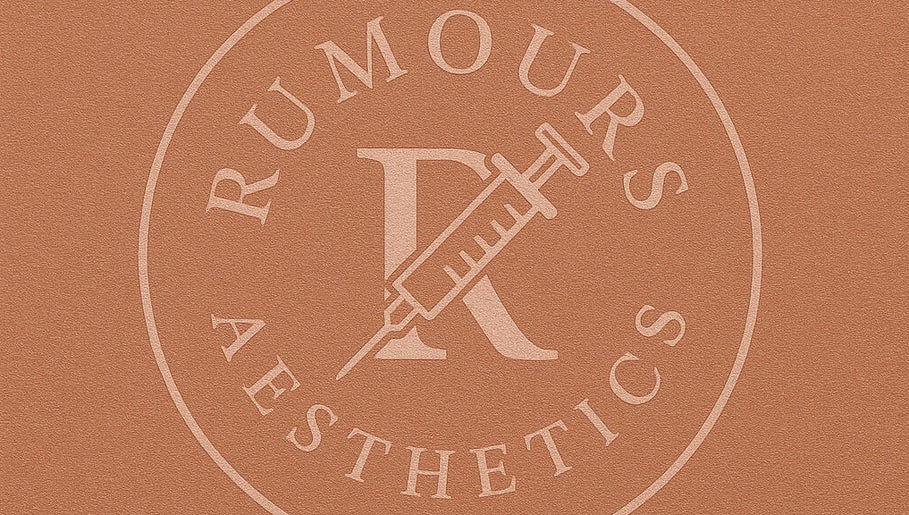 Rumours Aesthetics logo featuring a syringe in Clonmel, County Tipperary, IE.