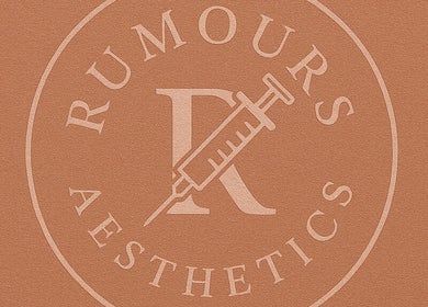 Rumours Aesthetics logo featuring a syringe in Clonmel, County Tipperary, IE.