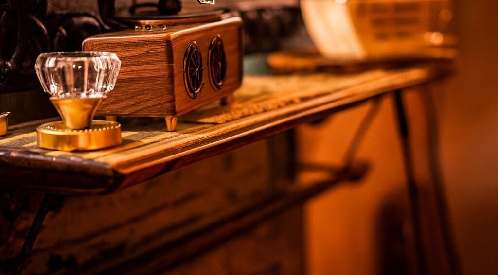 Elegant vintage decor at Beauty in A Bottle Aesthetics and Salon in Sherman, Texas, US.