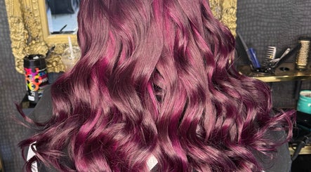 Elegant magenta hair waves styled at Beautyby_evie_x, Wisbech, England, GB beauty salon.