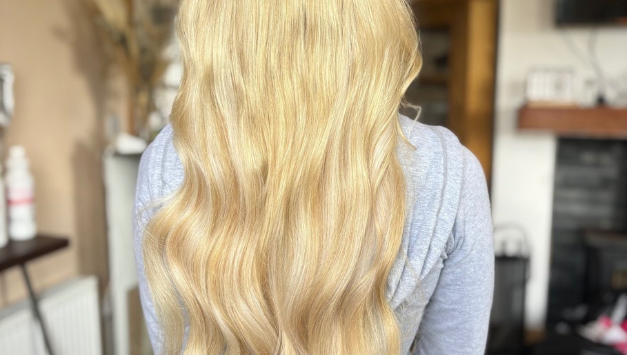 Golden blonde hair styled in waves at Styled By Saidhbh, County Roscommon, County Roscommon, IE.