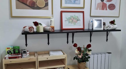 Stylish decor with art and essentials at Ottoman Novus Spa, Dublin, County Dublin, IE.