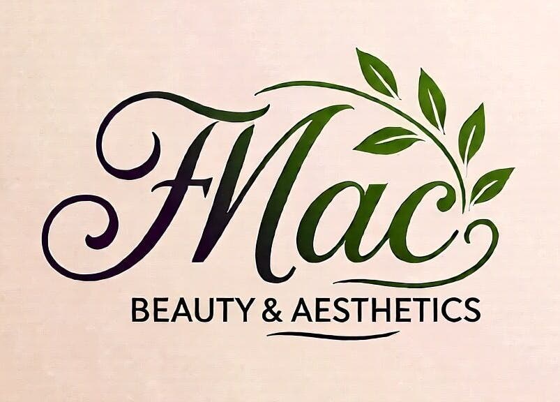 FMac Beauty logo featuring green leaves, representing its luxurious aesthetics in Middlesbrough, England, GB.