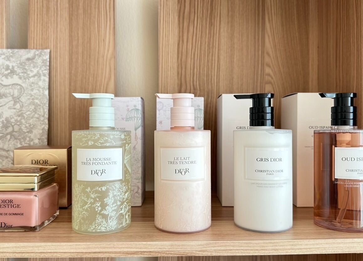 Luxury Dior products on display at Kanita Nail Lounge, Tambon Hua Hin, Chang Wat Prachuap Khiri Khan, TH.