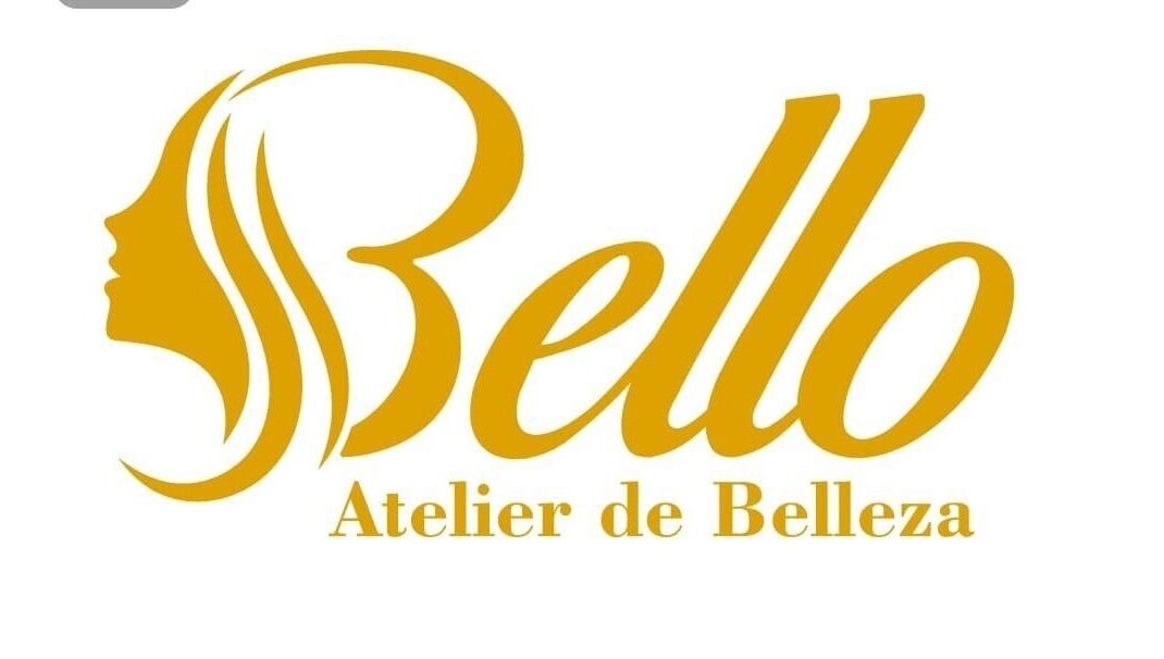 Logotipo dorado de Bello Atelier de Belleza en La Vega, La Vega Province, DO.