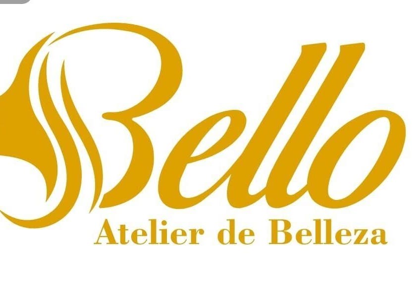 Logotipo de Bello Atelier de Belleza en La Vega, La Vega Province, DO con perfil estilizado en dorado.