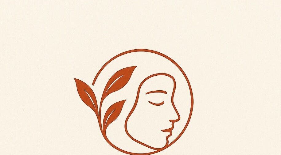 Serene Skin Lounge logo featuring a tranquil face with leaves, located in Waterloo, England, GB.