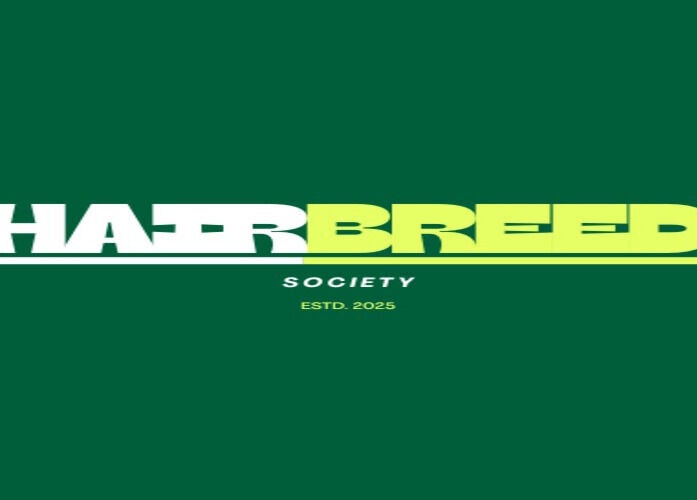 Hairbreed Society logo in Cyberjaya, Selangor, MY. Stylish, modern design with green background.