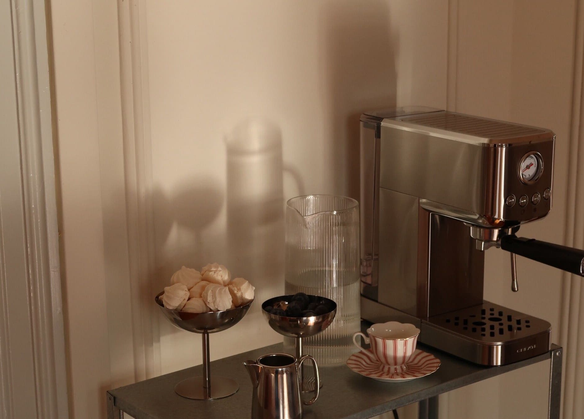 Elegant coffee setup with pastries at Anna and Make Up, Lisboa, Lisboa, PT.