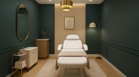 Luxurious treatment room at The Beauty Specialist, Hyde, England, GB. Features modern decor and comfortable seating.