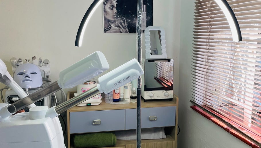 Facial steamer at Wino'S Nail Pub, Gaborone, Gaborone City, BW. Bright, modern skincare setup.