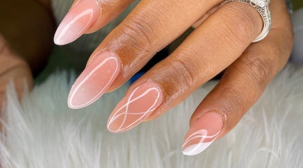 Close-up of elegant nail art at Wino'S Nail Pub, Gaborone, Gaborone City, BW showcasing detailed design.
