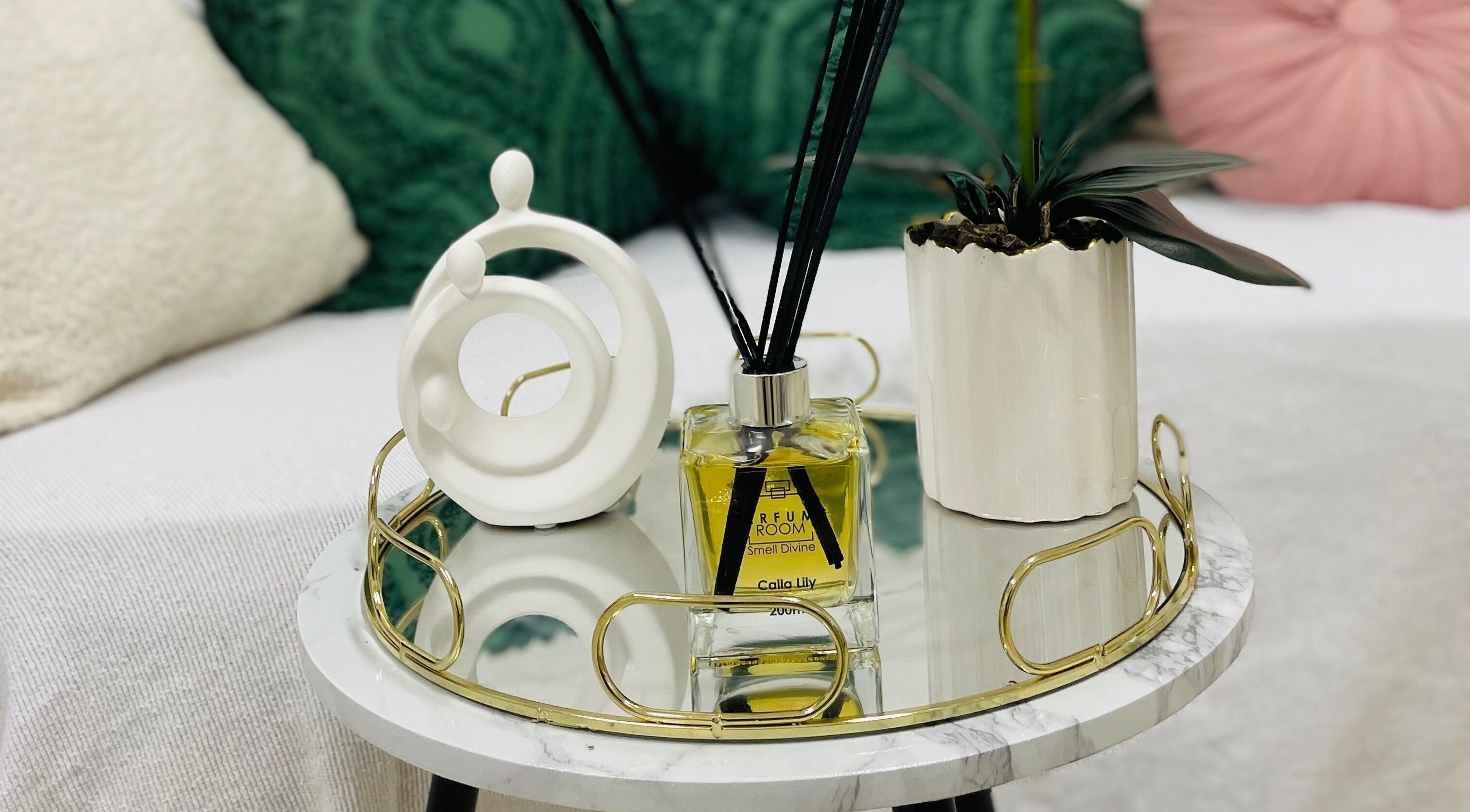 Chic decor with diffuser and plant on table at Wino'S Nail Pub, Gaborone City, BW.