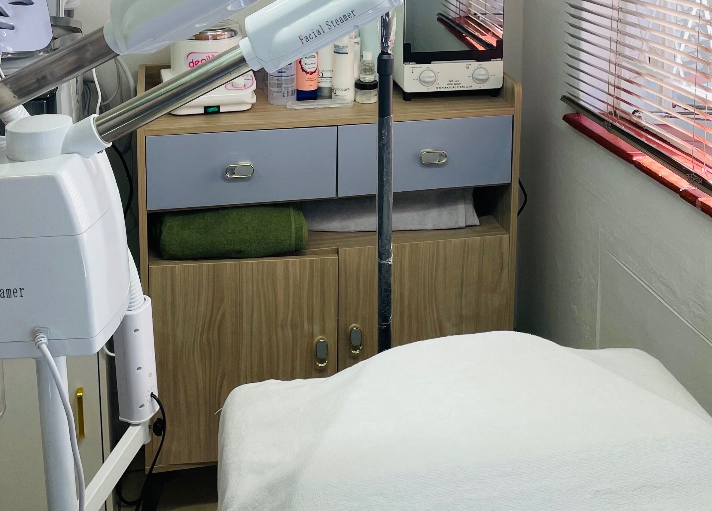 Facial steamer setup at Wino'S Nail Pub in Gaborone, Gaborone City, BW.