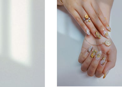 Elegante uñas decoradas en Aurora Nail Studio, Rosario, Santa Fe, AR.