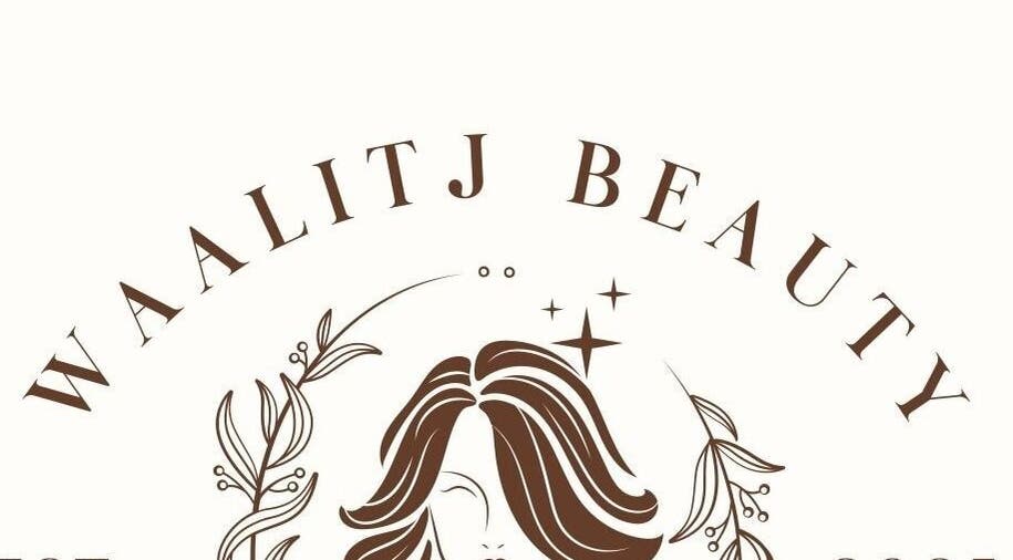 Waalitj Beauty logo with stylized hair design, Munno Para West, South Australia, AU.