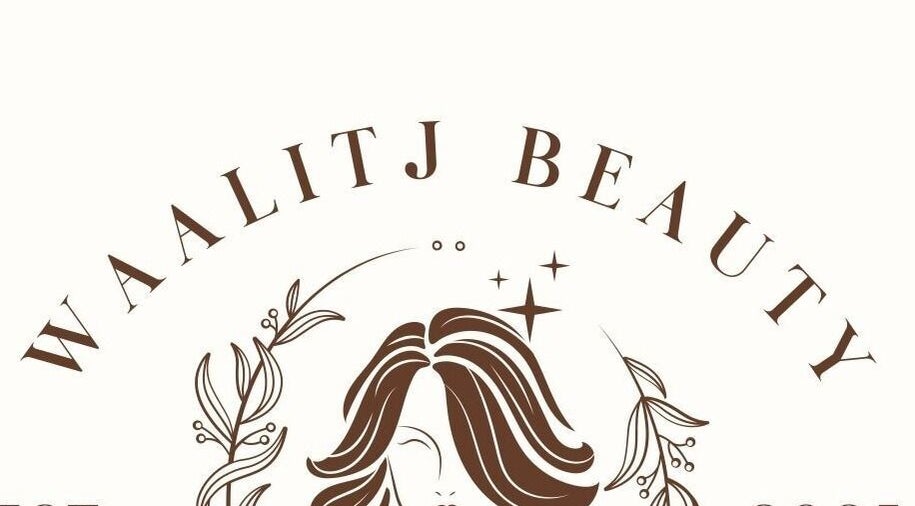 Waalitj Beauty logo with stylized hair design, Munno Para West, South Australia, AU.