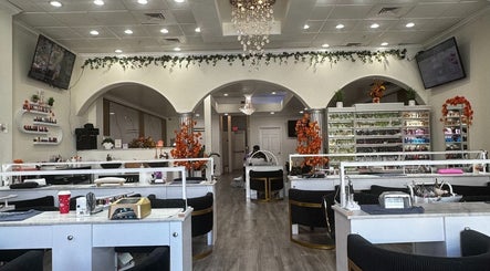 Interior of Noire The Nail Bar - Bell Tower Shop in Fort Myers, Florida, US, showcasing chic and modern decor.