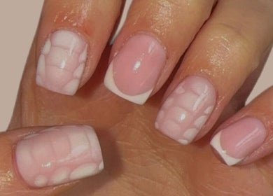 French manicure at Ninetyseven, Dungannon, Northern Ireland, GB.