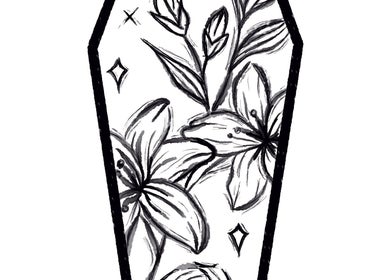 Intricate floral tattoo design at Jenn_inker, Milton Keynes, England, GB.