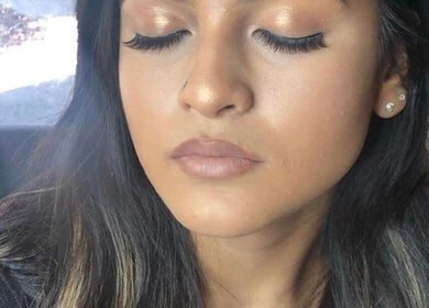 Elegant makeup look at Yours Truly, Jace in Los Angeles, California, US, featuring natural tones and flawless finish.