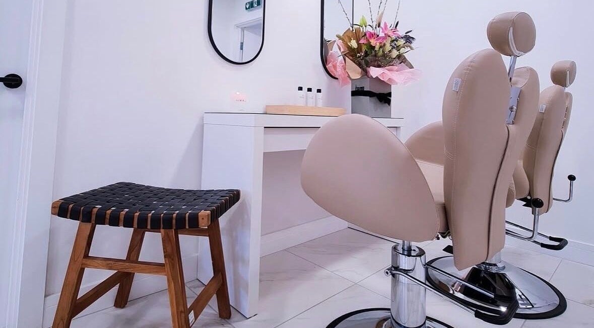 Modern salon chairs and decor at Bella Beauty By Sarah, Merthyr Tydfil, Wales, GB.
