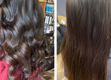 Glossy brunette hair transformation at Sei Bella Hair, Oranmore, County Galway, IE.