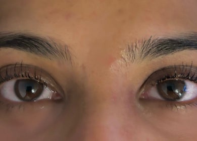 Close-up of perfectly styled lashes at Lash Priestess in London, England, GB, showcasing beauty service results.