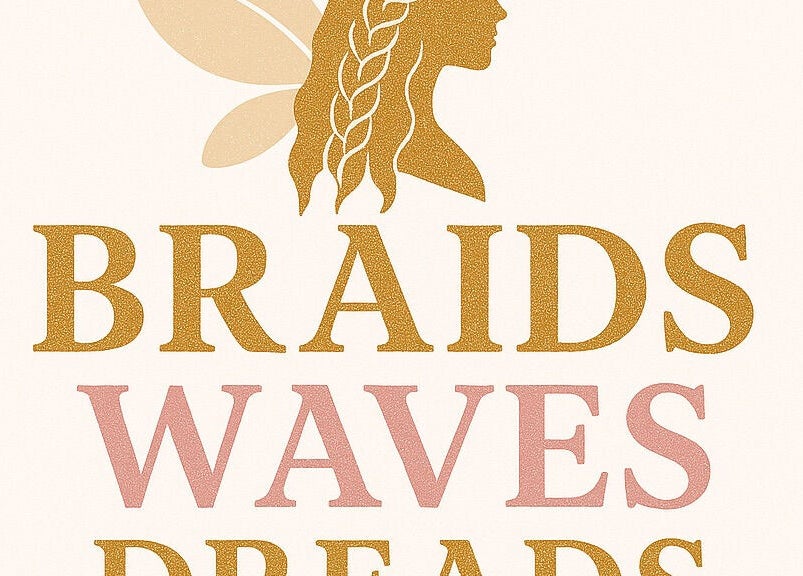 Braids, Waves, Dreads logo with braided silhouette in Kilmarnock, Scotland, GB.
