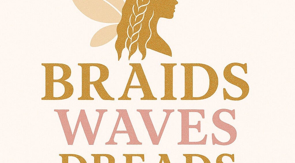 Braids, Waves, Dreads logo with braided silhouette in Kilmarnock, Scotland, GB.