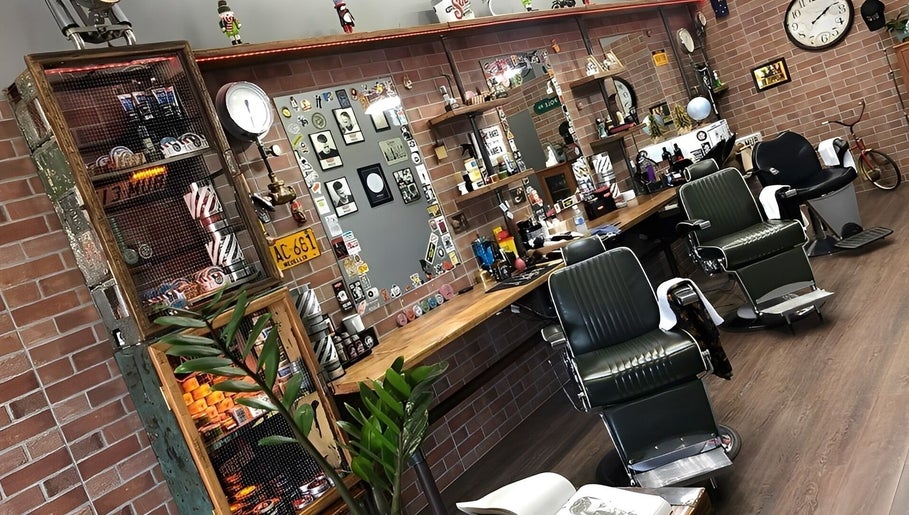 Suzathebarber's vintage barber chairs and decor at Millner, Northern Territory, AU offer a stylish ambiance.
