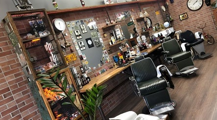 Suzathebarber's vintage barber chairs and decor at Millner, Northern Territory, AU offer a stylish ambiance.