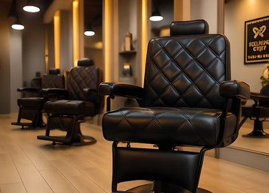 Luxurious barber chair at Trend Style Gents Salon in Dubai, Dubai, AE, reflecting modern elegance.