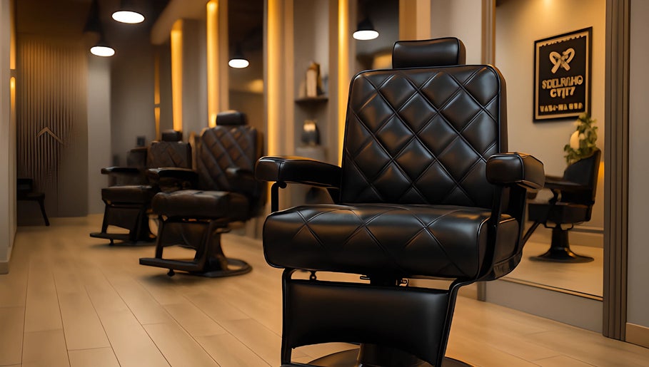 Luxurious salon chairs at Trend Style Gents Salon, Dubai, Dubai, AE, offering a modern grooming experience.
