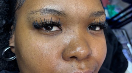 Close-up of luxurious eyelash extensions at Dk co., Sandton, Gauteng, ZA.