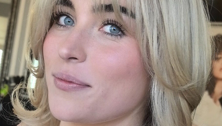 Close-up of blonde hair styling at Color Hub Salon, Cape Town, Western Cape, ZA.