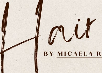 Elegant logo of Hair by Micaela Rae, East Meadow, New York, US in artistic font.
