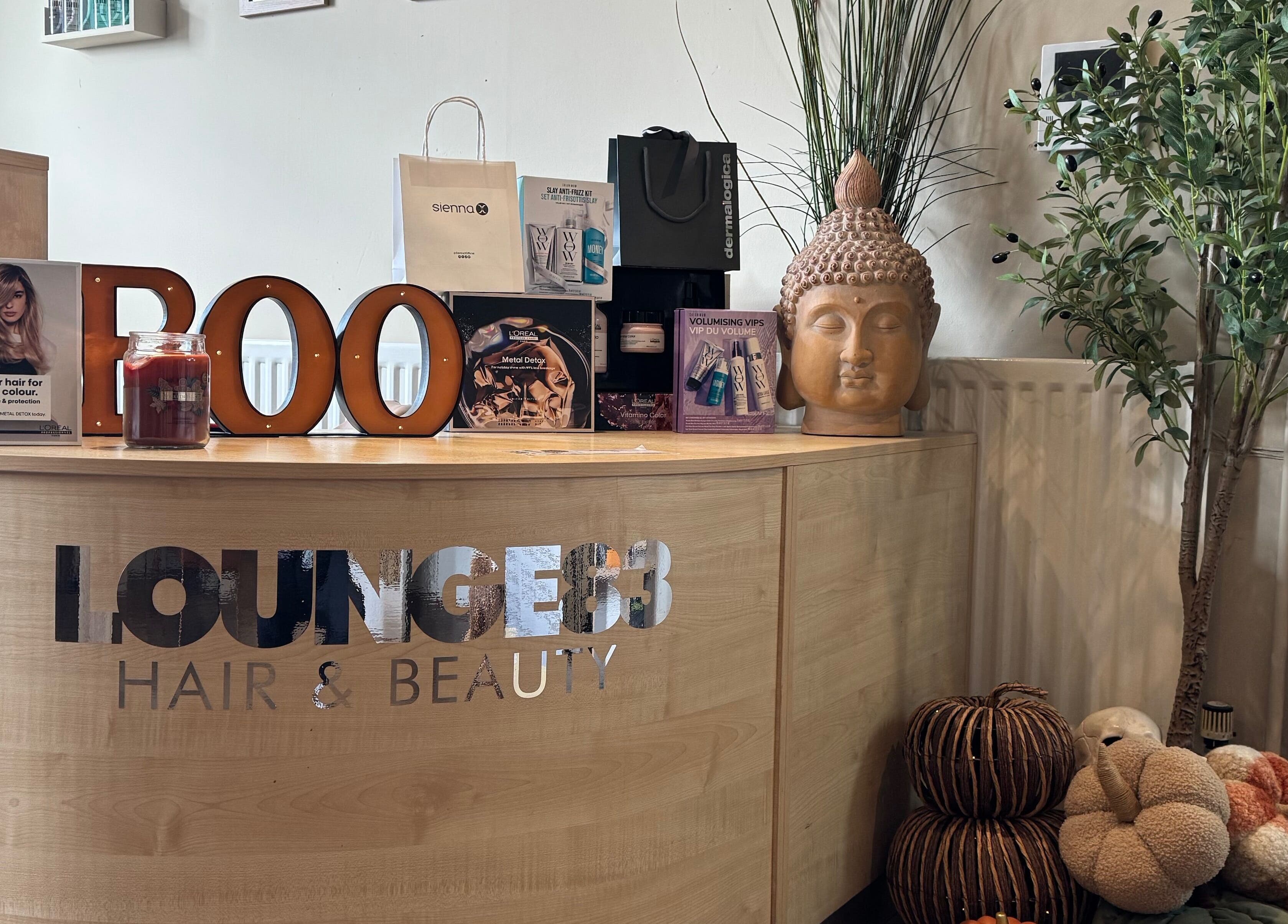 Reception at SACRED FLOW BY RACHEL (Lydiate lounge 83) featuring decor and wellness products, Lydiate, England, GB.